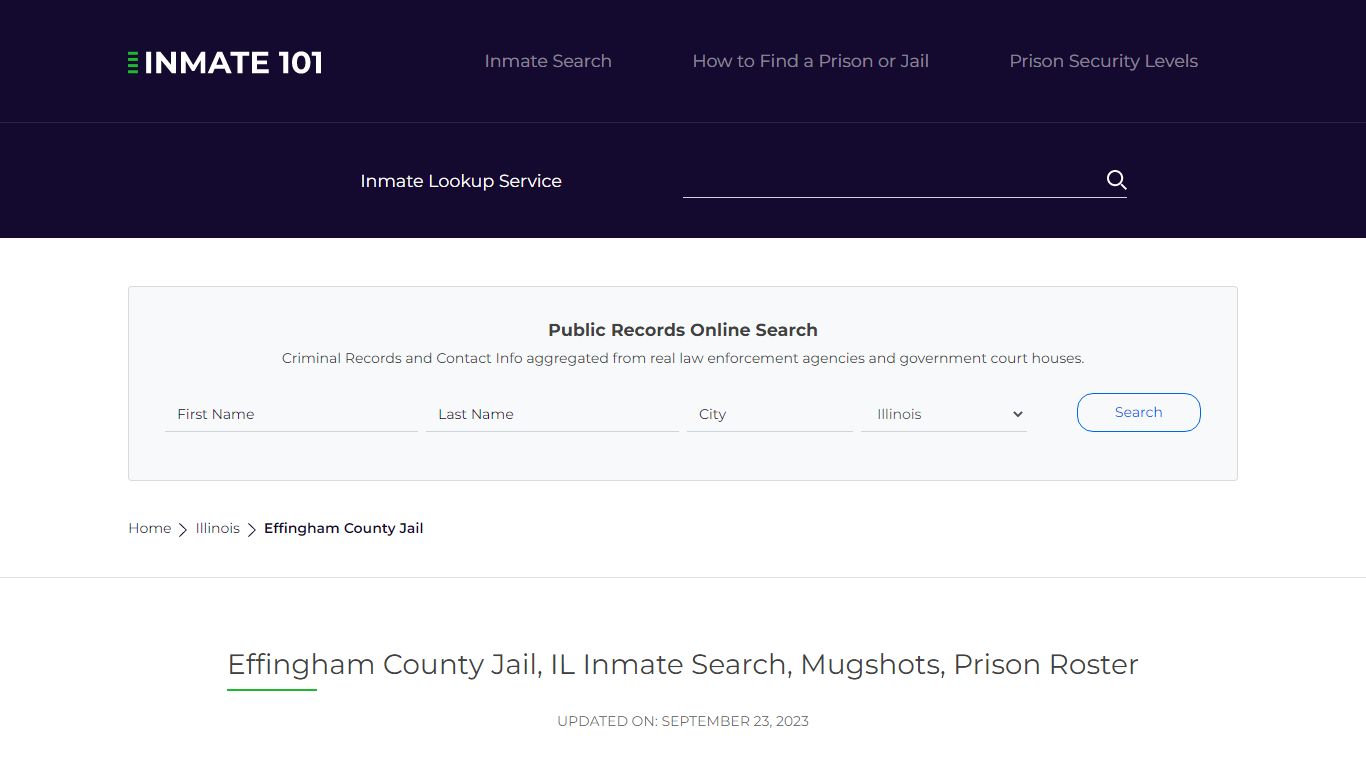 Effingham County Jail, IL Inmate Search, Mugshots, Prison Roster